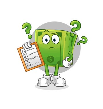 para listesi vektörü. çizgi film karakteri