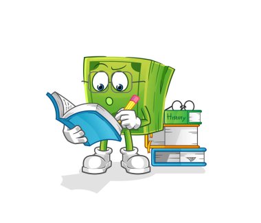 Maskot araştırması için para. çizgi film vektörü