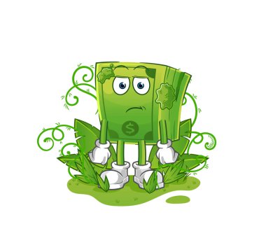 Para çok uzun zamandır maskotluk yapıyor. çizgi film vektörü