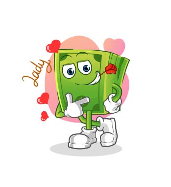 Para flörtü illüstrasyon. karakter vektörü