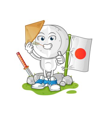 İlaç tableti kafa karikatürü Japon vektörü. çizgi film karakteri