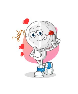 İlaç tableti kafa karikatür çizimi. karakter vektörü