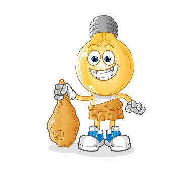 Antik Ampul Kafa çizgi filmi. çizgi film maskotu vektörü