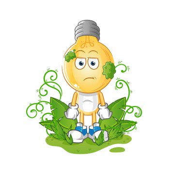 Uzun süredir maskotluk yapan ampul kafalı çizgi film karakteri. çizgi film vektörü