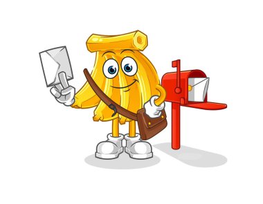 Muzlu postacı vektörü. çizgi film karakteri