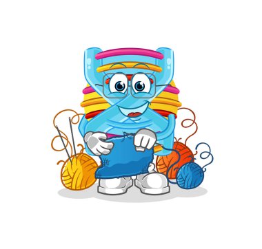 DNA terzi maskotu. çizgi film vektörü