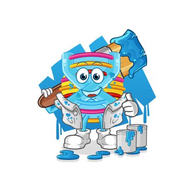 DNA ressamı çizimi. karakter vektörü