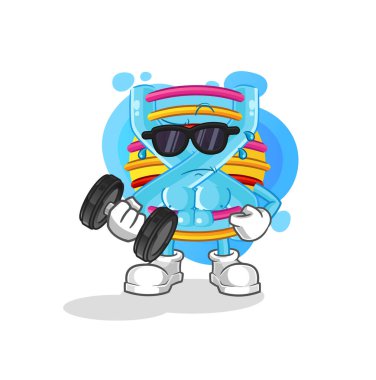 Dambıl taşıyıcısı. çizgi film karakteri