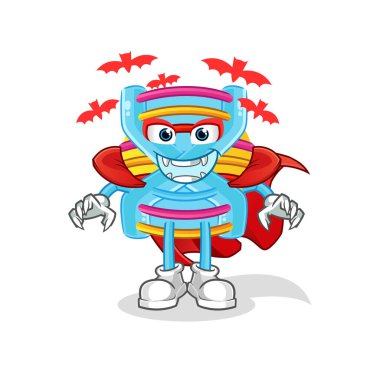 DNA Drakula çizimi. karakter vektörü