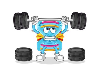 Halter karakterinin DNA 'sı çıktı. çizgi film maskotu vektörü