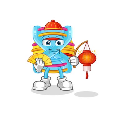 Fener resimli Çin DNA 'sı. karakter vektörü