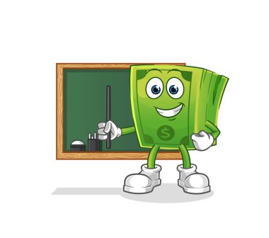 para öğretmeni vektörü. çizgi film karakteri