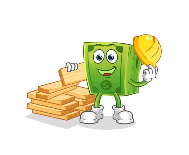 Para üreticisi vektörü. çizgi film karakteri