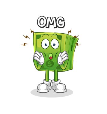 Para. Aman Tanrım vektör. çizgi film karakteri