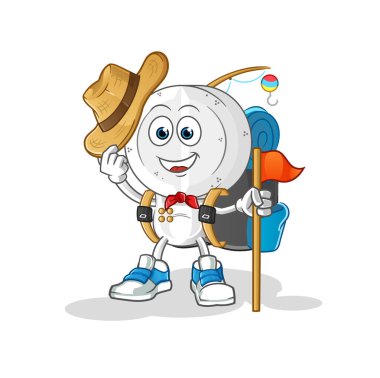 İlaç tableti kafa karikatür izci vektörü. çizgi film karakteri