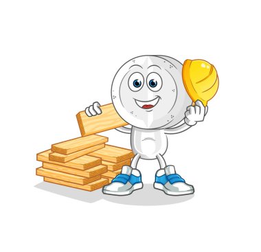 İlaç tableti baş çizgi film yapımcısı vektörü. çizgi film karakteri