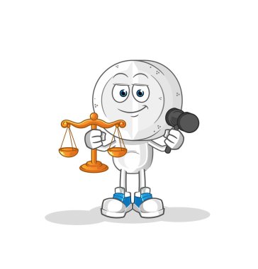 İlaç tableti kafa karikatür avukat çizgi filmi. çizgi film maskotu vektörü