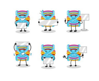 DNA grubu karakteri. maskot vektörü