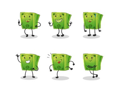 Para mutlu karakterler belirler. çizgi film maskotu vektörü