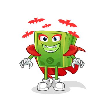 Para Drakula illüstrasyonu. karakter vektörü