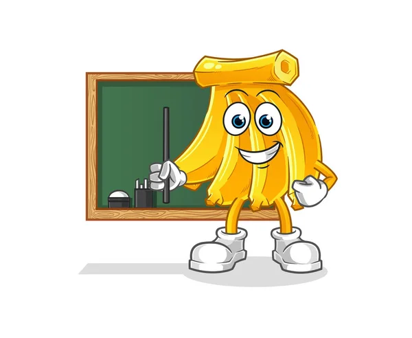 Vetor Professor Banana Personagem Desenho Animado — Vetor de Stock