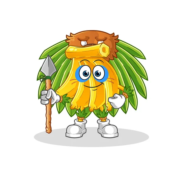 Muz kabilesinin maskotu. çizgi film vektörü