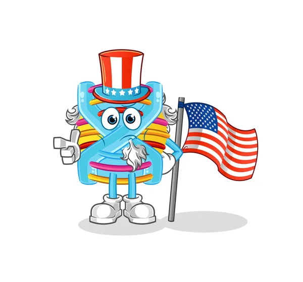 Dna Uncle Sam Character Cartoon Mascot Vector — Stock Vector