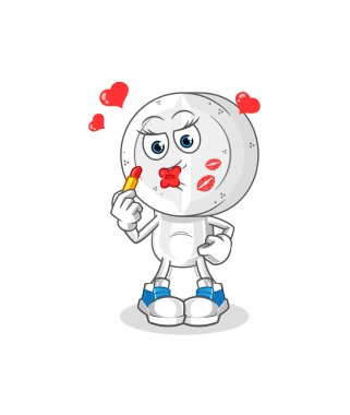 İlaç tableti kafalı çizgi film maskotu. çizgi film vektörü