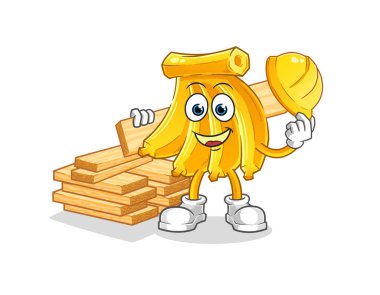 Muz üreticisi vektörü. çizgi film karakteri