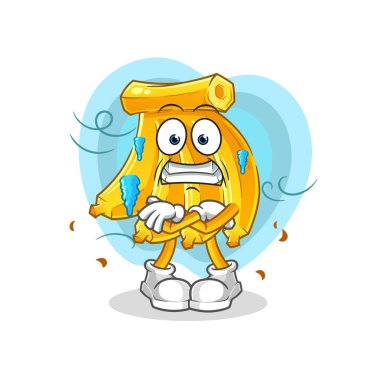 Muz soğuk illüstrasyon. karakter vektörü