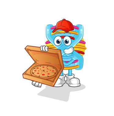 DNA pizzacı çocuk vektörü. çizgi film karakteri