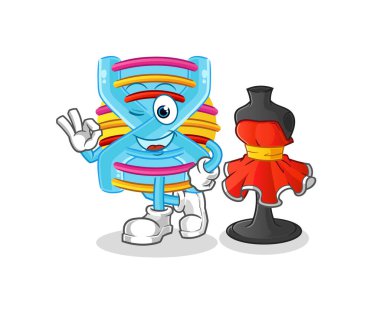 DNA tasarım vektörü. çizgi film karakteri