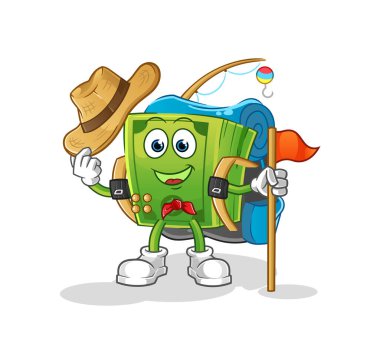 Para avcısı vektörü. çizgi film karakteri