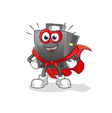 Çantalı kahramanlar vektörü. çizgi film karakteri