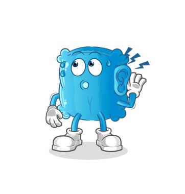 Yastık dinleme vektörü. çizgi film karakteri