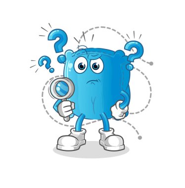 yastık arama illüstrasyonu. karakter vektörü