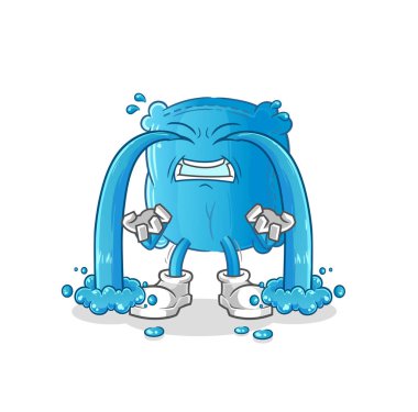 Yastık ağlaması illüstrasyonu karakter vektörü