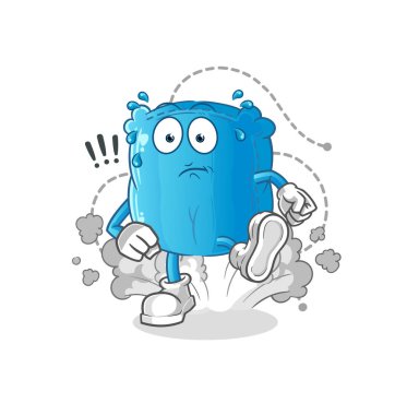 Yastık çalıştırma illüstrasyonu karakter vektörü