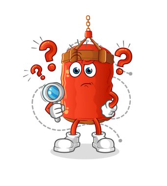 Kum torbasıyla illüstrasyon arıyorum. karakter vektörü