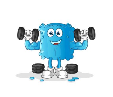 Yastık ağırlığı alıştırması. karakter vektörü