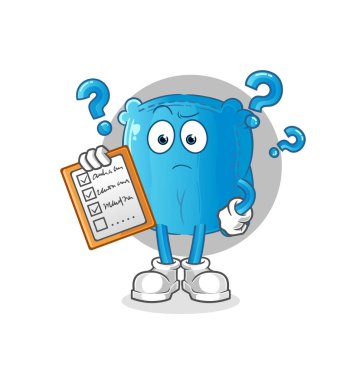 Yastık listesi vektörü. çizgi film karakteri