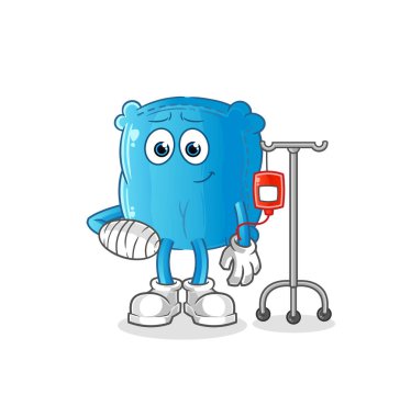 IV illüstrasyonunda yastık tutması. karakter vektörü