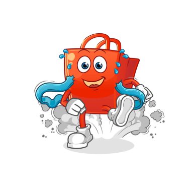 Alışveriş çantası kaçakçısı karakteri. çizgi film maskotu vektörü