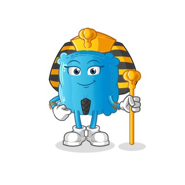 Yastık eski Mısır çizgi filmi. çizgi film maskotu vektörü