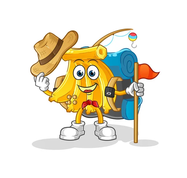 Banana Scout Vector Personaggio Del Cartone Animato — Vettoriale Stock