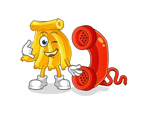 Banana Chama Mascote Vector Dos Desenhos Animados — Vetor de Stock