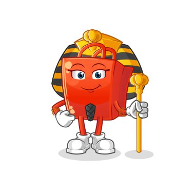 Antik Mısır çizgi filmi. çizgi film maskotu vektörü