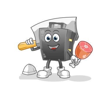 Kasap illüstrasyonu. karakter vektörü