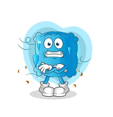 yastık soğuk illüstrasyon. karakter vektörü