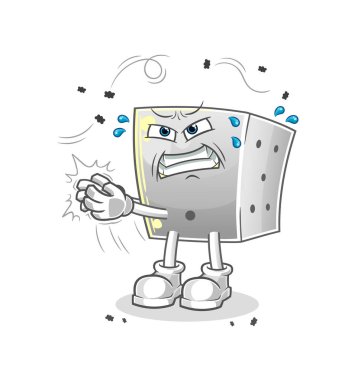 Zar sinek karakteri. çizgi film maskotu vektörü